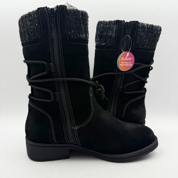 Comfortiva Womens Salem Casual Boots US 7 WIDE EU 38 Black Suede Waterproof NIB - Picture 5 of 12